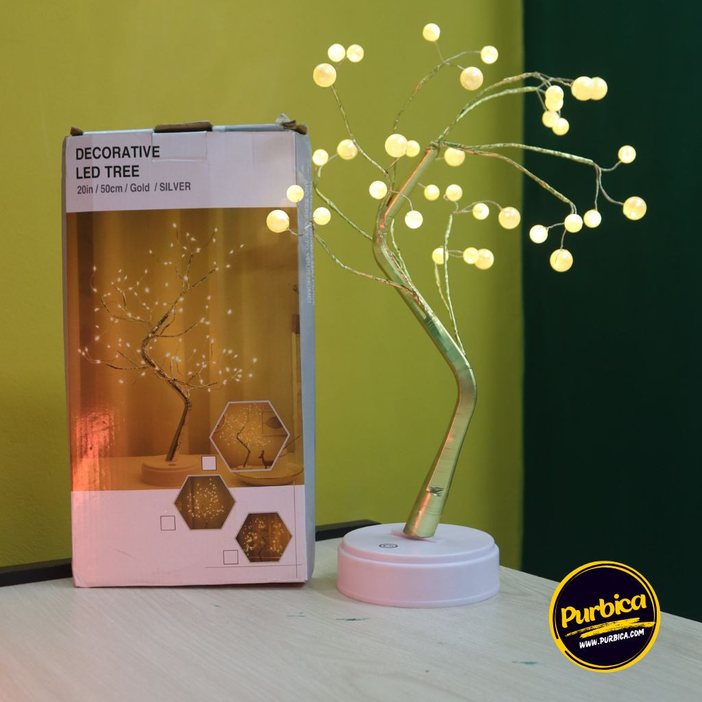 Decorative LED Tree Lamp with Warm White Lights