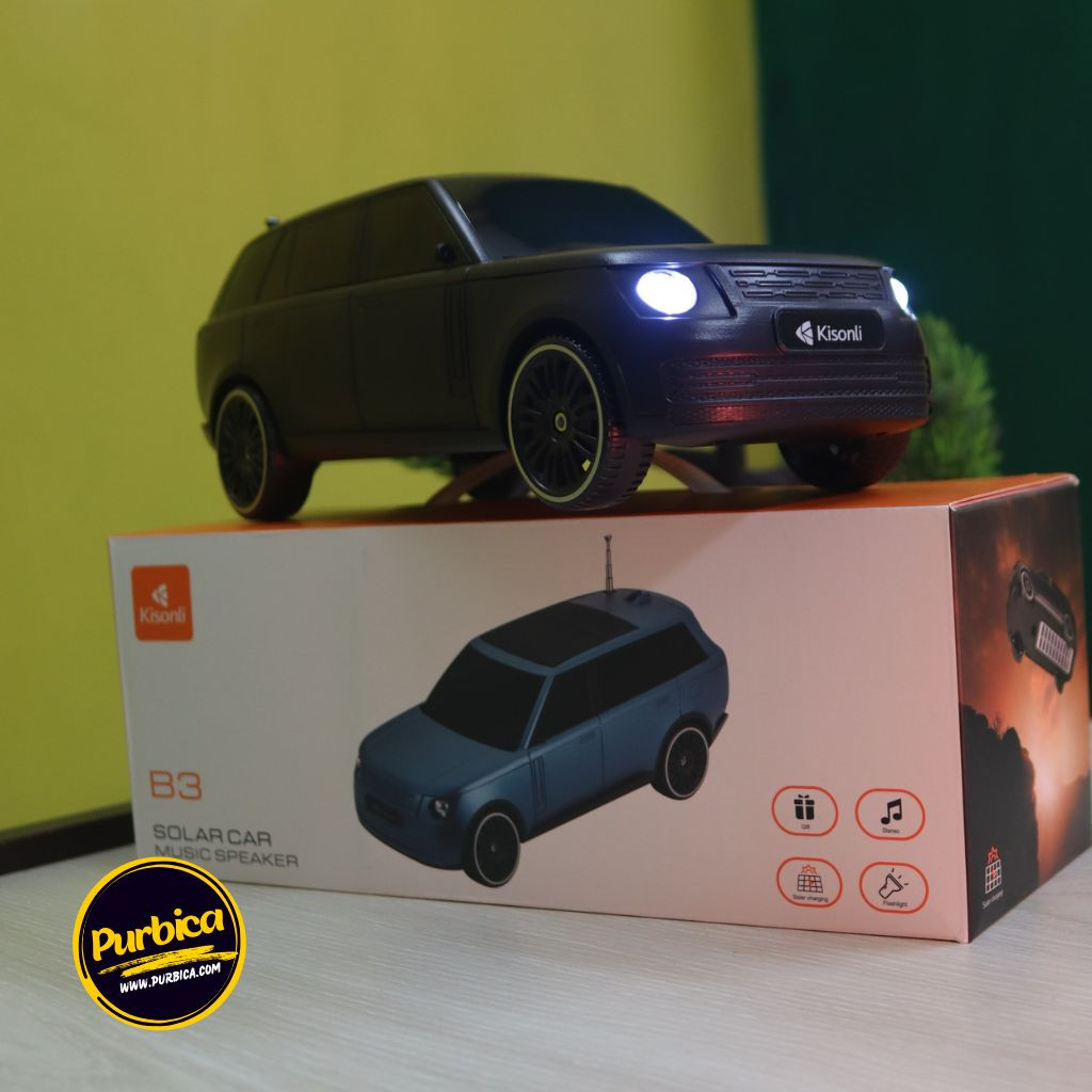 Kisonli B3 Car Design Bluetooth Speaker with Solar Charging